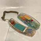 Vintage Unisonic 6900 1980 s 1990 s Clear See Through Push Button Phone Cord