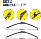 2 Escobillas Para Limpiaparabrisas 22 Pulgadas De Carro Auto Invierno En Oferta