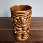 Vintage Orchids Of Hawaii Tiki Mug 5  Cup  Vase Brown Glaze Free Shipping