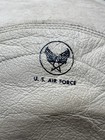 Usaf Mb-3 Protective Flight Helmet White Leather W  Strap Post Wwii B-52