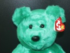 Ty Beanie Buddy Plush Erin 1998 Irish Bear Shamrock 14  New W tag Retired  bb508