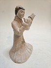 Tang Dynasty Replica 5 5  Tall Chinese  Musician Figurine Poss  1960s Pottery
