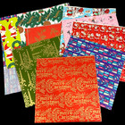 Vintage Mcm Christmas Gift Wrapping Paper In Original Box 10 Designs Rare