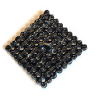 Scarce Stunning Square Passementerie  Black Glass  Antique Button   Large