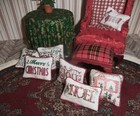  Dollhouse Miniature   Christmas House Pillow