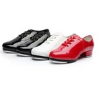 Womens Unisex Tap Dance Lace Up Men Jazz Step Dance Lace Up Clogging Shoes 2025