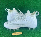 Men Nike Alpha Huarache 8 Elite White Lax Lacrosse Cleats Cw4440-100 Sz 9 5