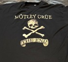 M  tley Cr  e Xxl Black The End Skull Crossbones 100  Ringspun Cotton T-shirt