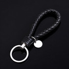 Colorful Keychain Leather Rope Strap Weave Keyring Key Chain Ring Key Fob Gifts