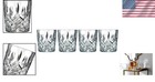 Double Old Fashioned Glasses Set Of 4 Lead Free Crystalline 11 Oz Reusable