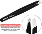 Slant-tip Tweezers  10-pack      Professional Stainless Steel Eyebrow And Facial H