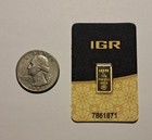 Igr  5 Gram  9999 Gold Bar Small Assay Card 1 2 G 24k Istanbul Gold Refinery 