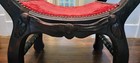 Antique X-frame Italian Renaissance Curved Vanity Dressing Bench