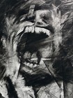 A Large Un Framed Original Charcoal Drawing 3x5 Feet Massive Portrait 