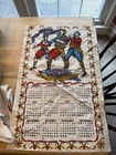 Lot Of 5 Vntg Linen Cotton Cloth Calendar Tea Towels 1970 68 17 76 77 Unused Ec