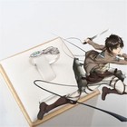 Attack On Titan  925 Silver Ring Eren Jaeger Levi Ackerman Cosplay Jewelry Gift