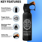 Police Magnum Pepper Spray 7 Oz Fire Master Fogger Defense Security Protection