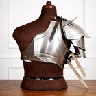 Handcrafted Medieval Knight Steel Chest Plate Armor With Pauldron     Larp Cosplay
