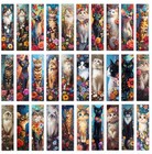 32 Pc Bookmark Set Whimsical Cat Art 1 57  X 5 9  New Free Ship  ds  S121