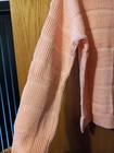 Women Turtleneck Sweater Batwing Long Sleeve Pullover Loose  Knit Peach Plush
