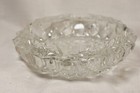 Vintage Cigar Cigarette Heavy Clear Glass Round Ash Stray Ashtray 5 5  Trinkets