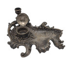 Antique French Inkwell Rococo Bronze C 1900