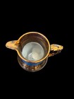 Antique Copper Lustre Pitcher Staffordshire 5 5 Inches Mid 1800s Blue Floral