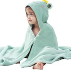 Hooded Bath Towel 27 5  X 55  Baby Towels With Hood Frog Soft Absorbent Towel   