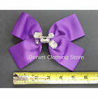 12 Piece Large Rhinestone Hair Bow Alligator Clip Boutique Grosgrain Ribbon 5  