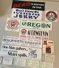 Lot Of 8 1990   s Grateful Dead Concert Stickers Oregon Centric   Ticket Stubs