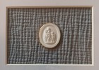 Pair Of Shadow Box Framed Mikasa Intaglio Art Woman W children   Man W children 
