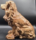Vintage Ceramic Cocker Spaniel Dog Sitting Glazed Statue Puppy Doggy Doggie