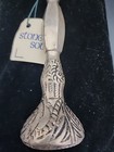 Antique Heavy Silver  Plated Magnifying Glass Large Vintage