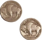 1935   1936 Buffalo Indian Head Five Cent Nickel Circulated 2 Coin Set Freepost 