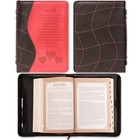 Womens Christian Bible Cover 1 Corinthians 134-8 Pink brown Faux Leather Large