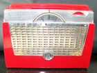Vintage 1950s Westinghouse Radio Model H-496p4 Portable Tube Radio Red Am Radio