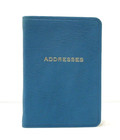 Address Book Post Miniatures Mini Phonebook Leather Cover 3x4  Blue