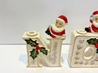Vintage Enesco Japan Christmas Noel Santa Candleholders   Mouse