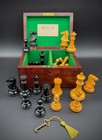 Rare    wooden Chess Men    By Golden Castle Co  In Excellent Vintage Condition