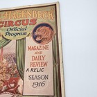 Carl Hagenbeck Circus 1916 Official Program   Magazine   Daily Review