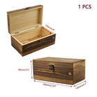 Wooden Box With Hinged Lid - Writable Vintage Gift Box  Handmade Solid Wood S   