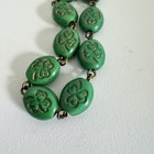 Vintage Irish Rosary Green Carved Shamrocks Celtic Knock Water Ireland