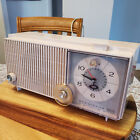 Vintage Mid Century Rca Victor Clock Radio Rgd20r  Rose Pink Radio Hums