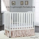  2-in-1 Folding Portable Mini Crib  White