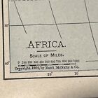 Antique Rand-mcnally 1908 Map Of Africa 7   x6   
