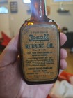 Labeled Medicine Bottle Rexall Rubbing Oil United Drug Co Boston Ma St Louis Mo