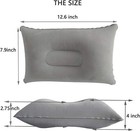 2pack Small Inflatable Pillow Gray Ultralight Blow Up Neck lumbar Support