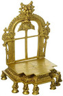 12  Brass Deity Throne     Handcrafted Hindu Simhasana W  Auspicious Temple Motifs