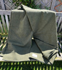 Vintage 1980 s U s Army Olive Green Thick Wool Od Blanket 66  X 84 -nos