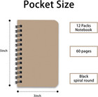 Notebook 6 Pack Spiral Small Pocket Notebook 3x5 Spiral Notepads Lined Pages